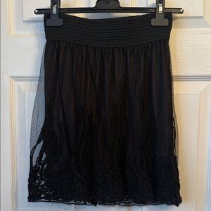 Elegant Vintage Black Women's Miniskirt